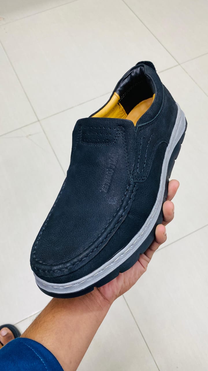 WGRT006 | Men's Dark Blue Leather Loafer